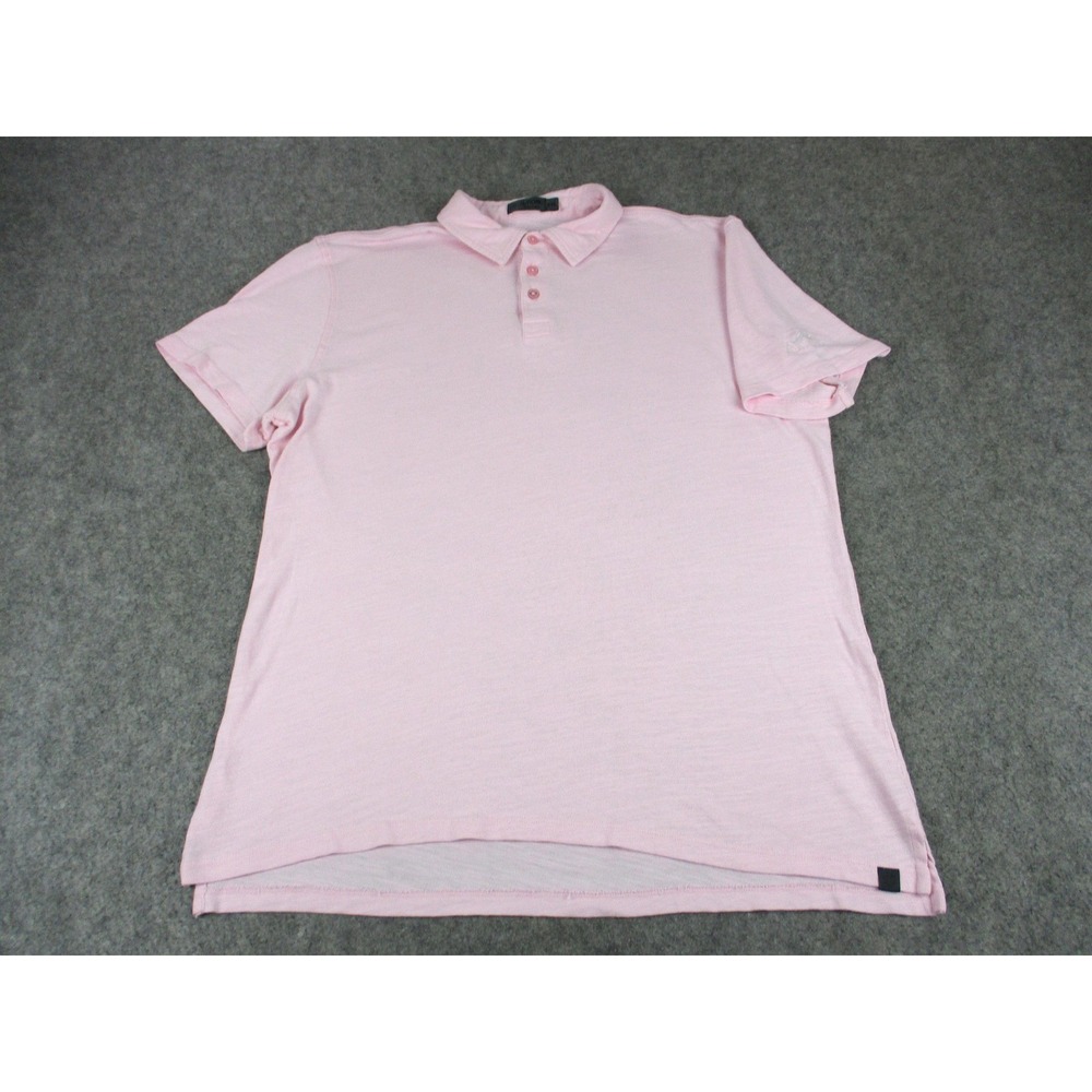 G‎ FORE Polo Shirt Men 2XL XXL Pink Slub Knit Golf Embroidery Performance